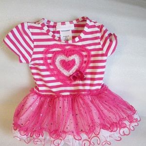 Baby girl heart dress w/ Tu-Tu